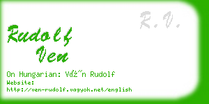 rudolf ven business card